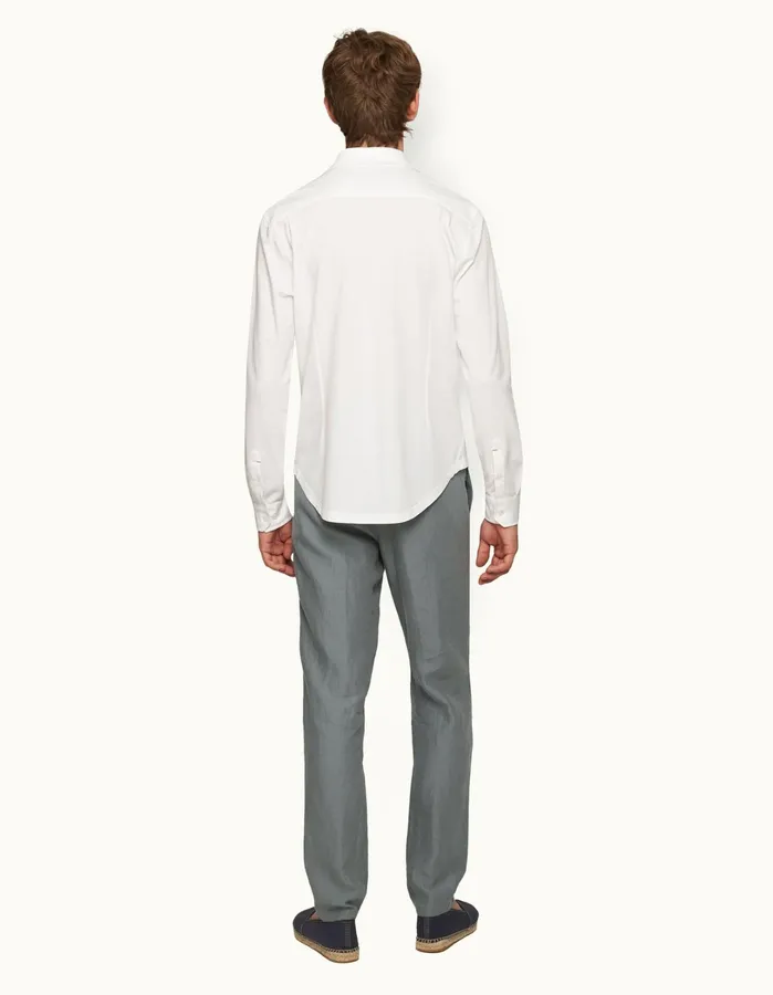 Orlebar Brown Trousers Men Griffon Linen Granite