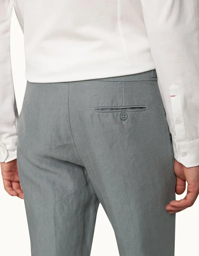 Orlebar Brown Trousers Men Griffon Linen Granite
