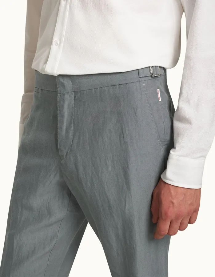 Orlebar Brown Trousers Men Griffon Linen Granite