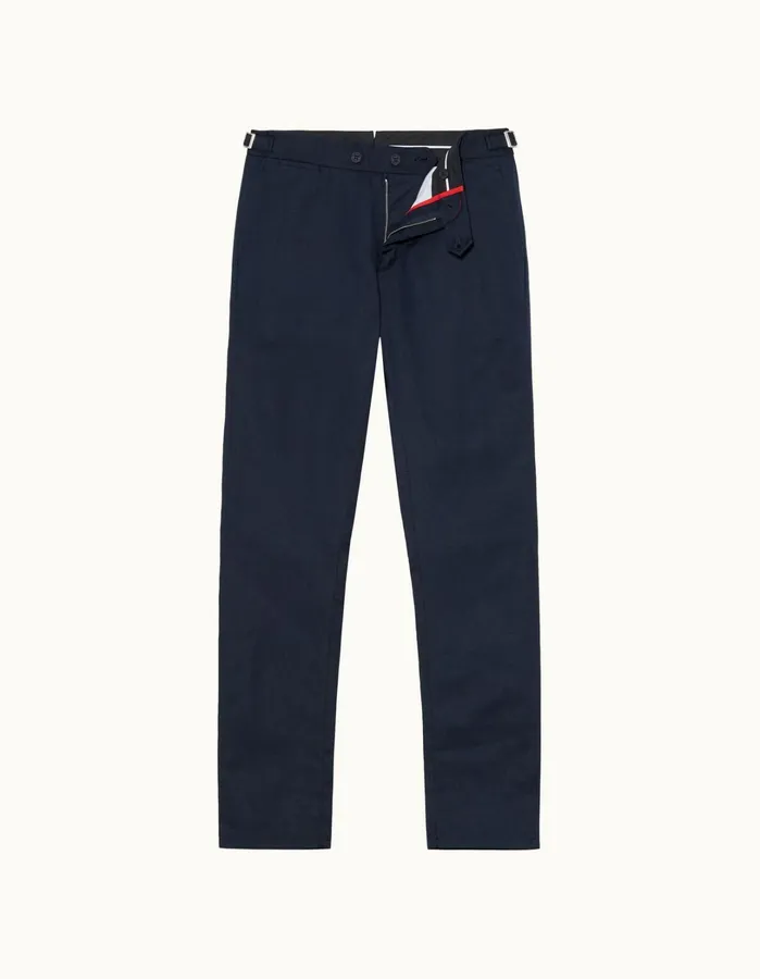 Orlebar Brown Trousers Men Griffon Linen Navy