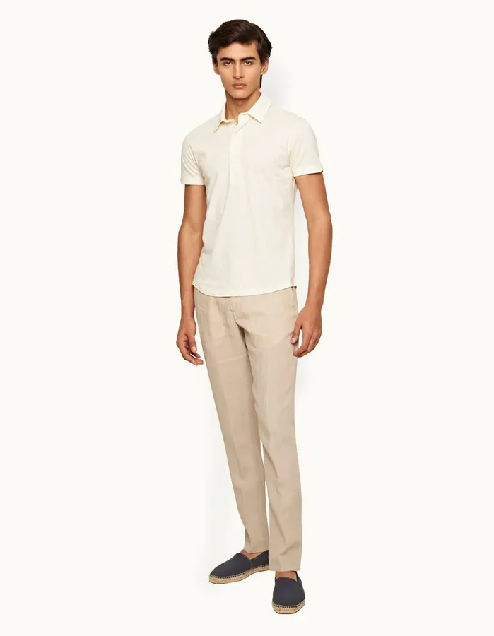 Orlebar Brown Trousers Men Griffon Linen Taupe