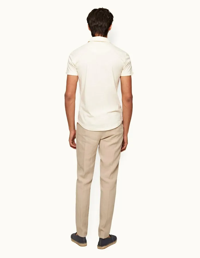 Orlebar Brown Trousers Men Griffon Linen Taupe