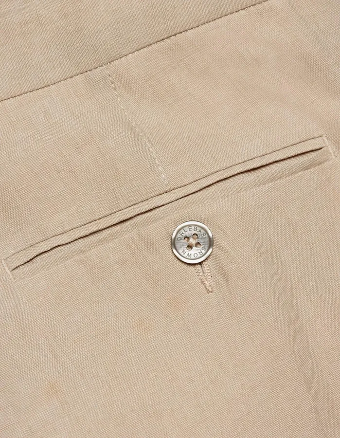 Orlebar Brown Trousers Men Griffon Linen Taupe