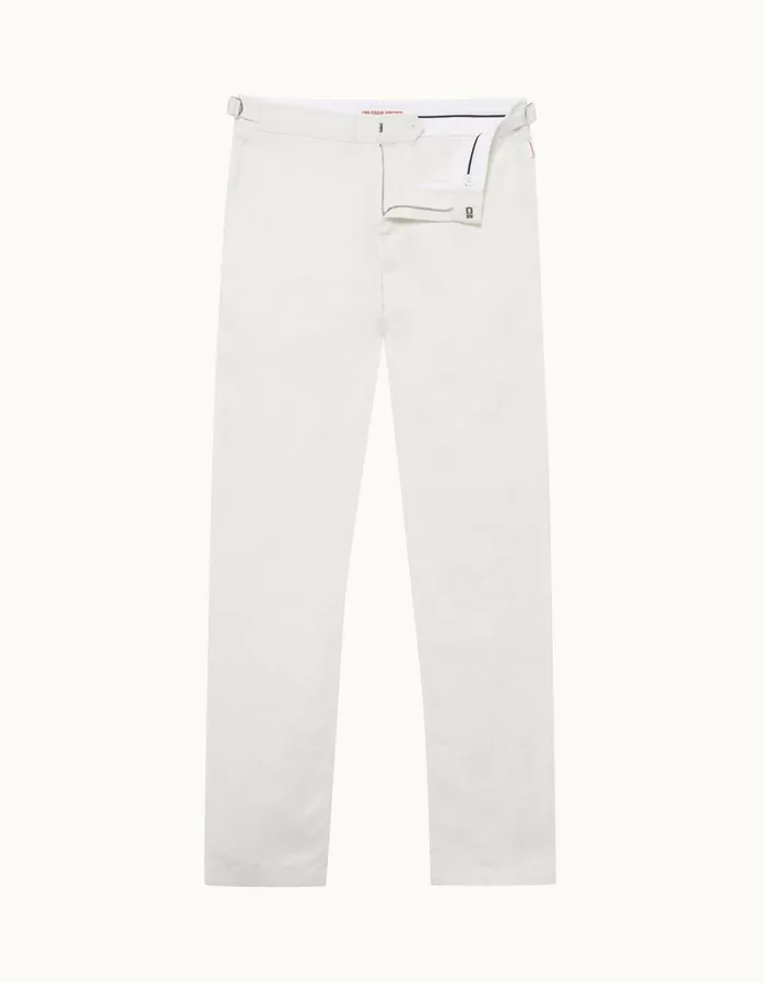 Orlebar Brown Trousers Men Griffon Linen White