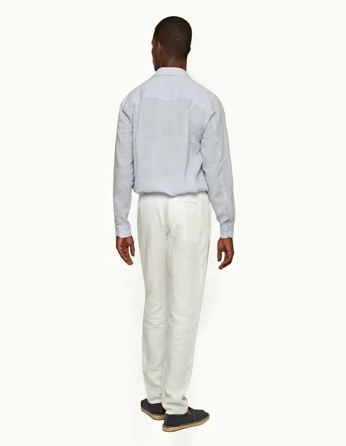 Orlebar Brown Trousers Men Griffon Linen White