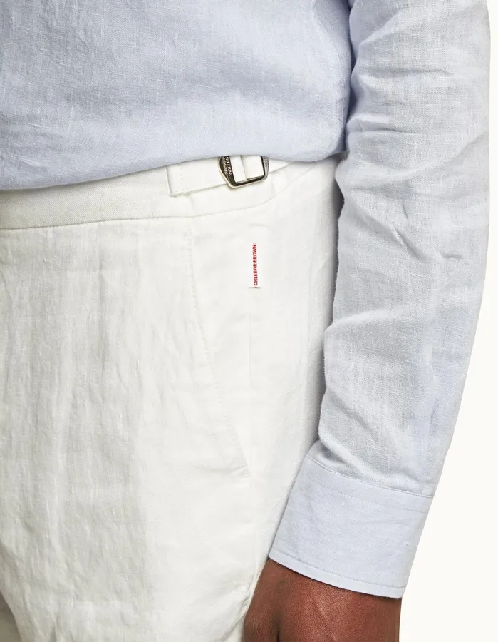 Orlebar Brown Trousers Men Griffon Linen White