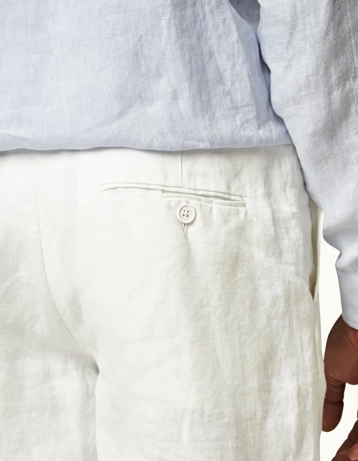 Orlebar Brown Trousers Men Griffon Linen White