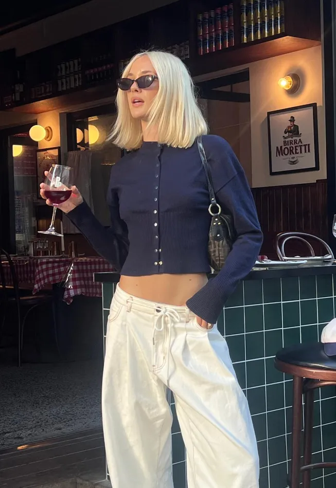 Outerwear Women Lioness Fashion HEAD IN THE CLOUDS CARDIGAN Navy Outerwear Women Lioness Fashion HEAD IN THE CLOUDS CARDIGAN Navy