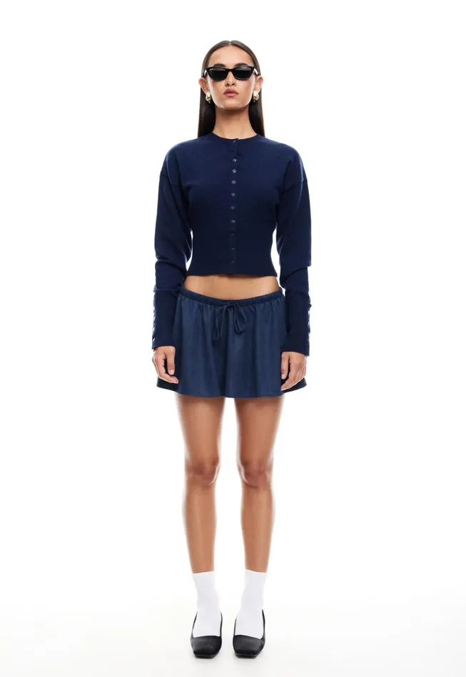 Outerwear Women Lioness Fashion HEAD IN THE CLOUDS CARDIGAN Navy Outerwear Women Lioness Fashion HEAD IN THE CLOUDS CARDIGAN Navy