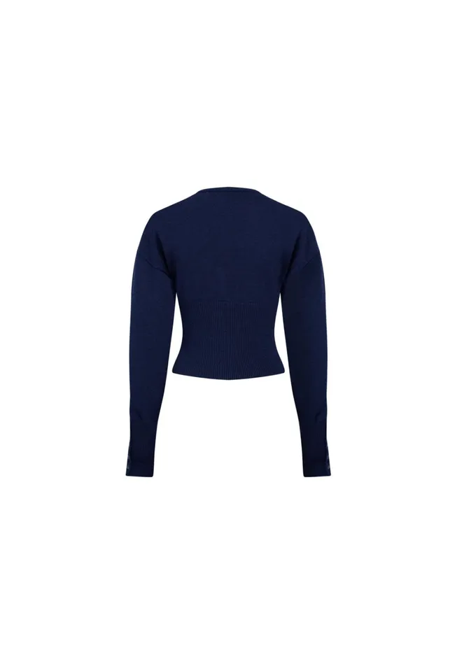 Outerwear Women Lioness Fashion HEAD IN THE CLOUDS CARDIGAN Navy Outerwear Women Lioness Fashion HEAD IN THE CLOUDS CARDIGAN Navy