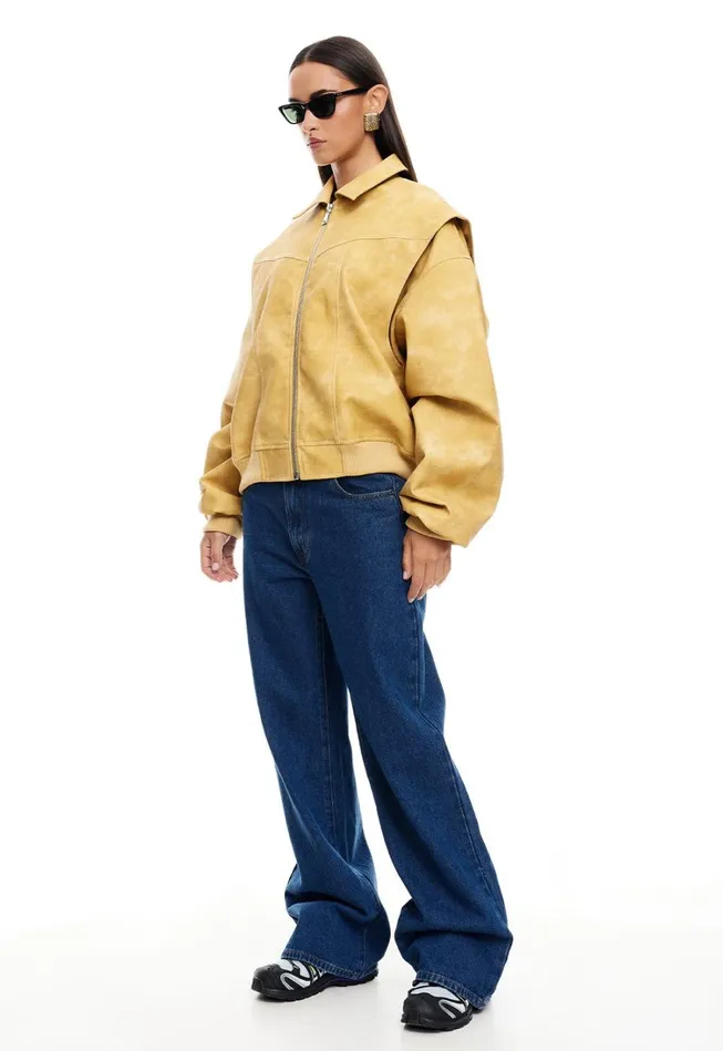 Outerwear Women Lioness Fashion VISTA BOMBER Mustard Outerwear Women Lioness Fashion VISTA BOMBER Mustard