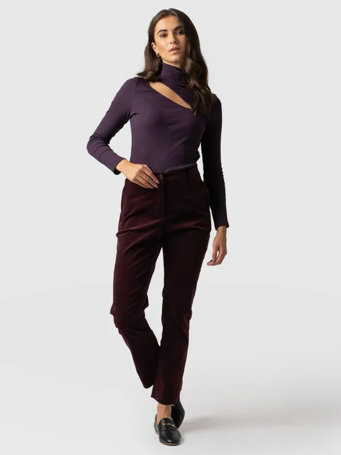 Palmer Pant Corduroy 8211 Plum Plum Women Saint And Sofia Pants