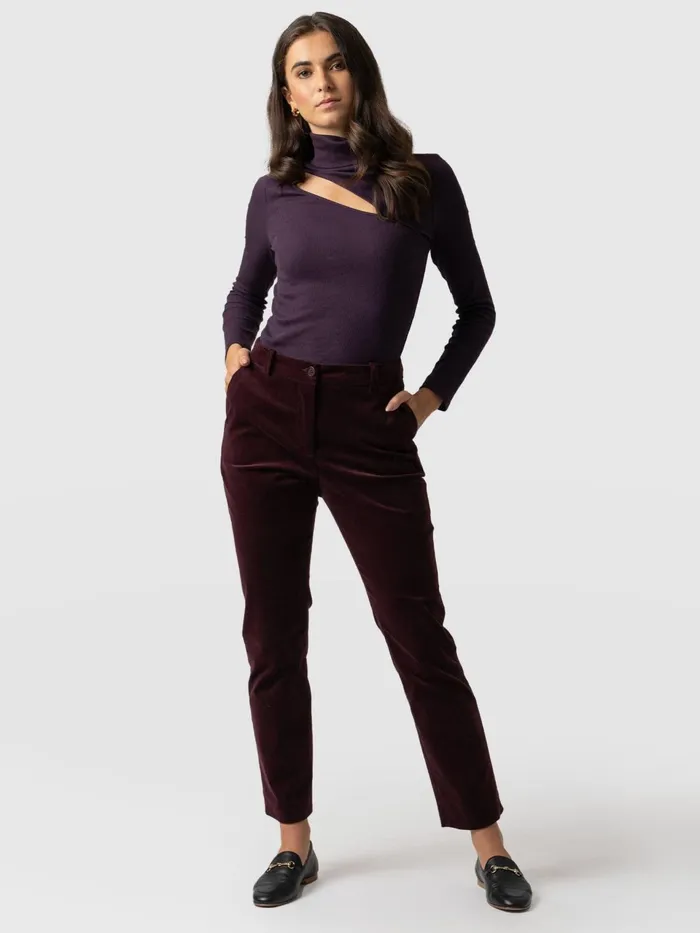 Palmer Pant Corduroy 8211 Plum Plum Women Saint And Sofia Pants
