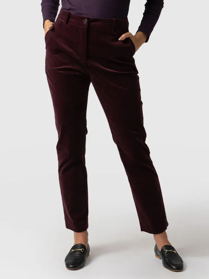 Palmer Pant Corduroy 8211 Plum Plum Women Saint And Sofia Pants