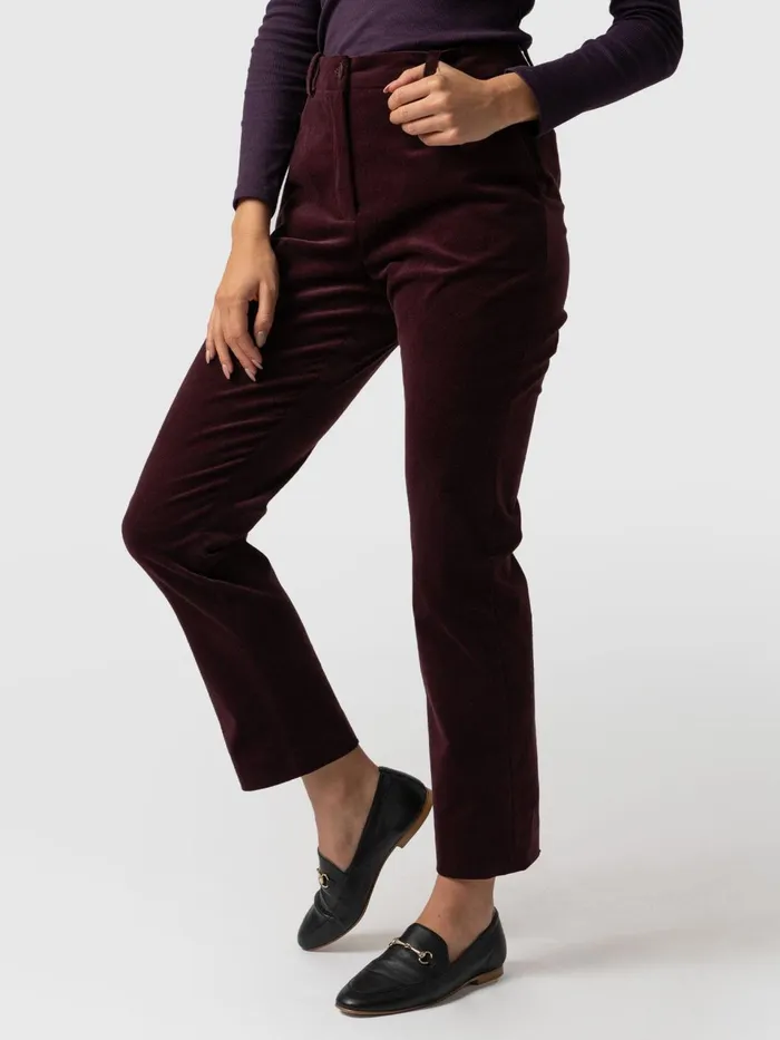 Palmer Pant Corduroy 8211 Plum Plum Women Saint And Sofia Pants
