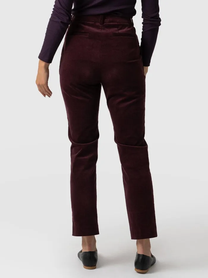 Palmer Pant Corduroy 8211 Plum Plum Women Saint And Sofia Pants