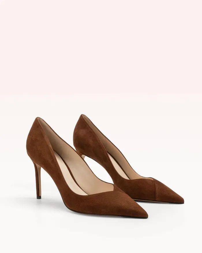 Pamela 85 Suede Cacau 8211 Brown Pumps Cacau Women Alexandre Birman Pumps