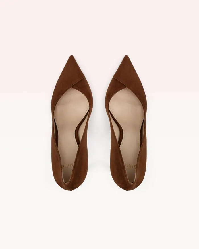 Pamela 85 Suede Cacau 8211 Brown Pumps Cacau Women Alexandre Birman Pumps