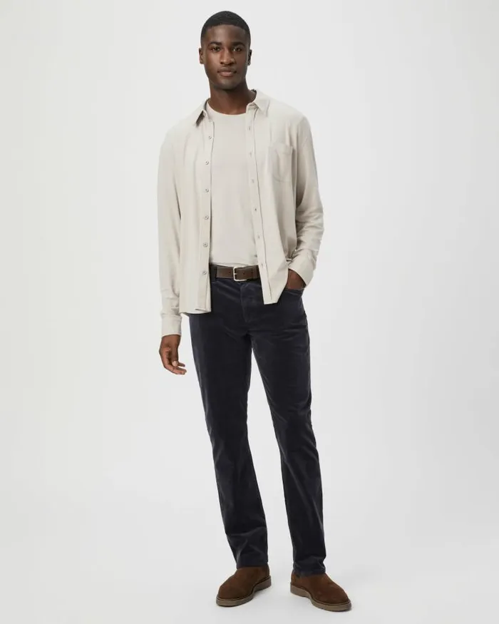 Pants and Joggers Men PAIGE Federal Slim Straight Pant 8211 Deep Anchor Corduroy