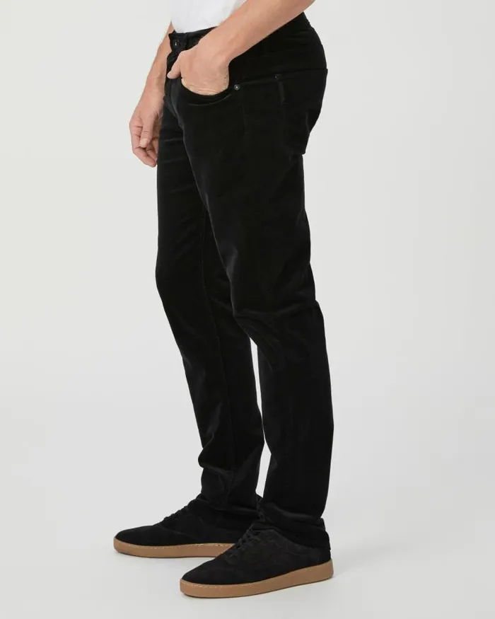 Pants and Joggers Men PAIGE Lennox Slim Pant 8211 Black Corduroy