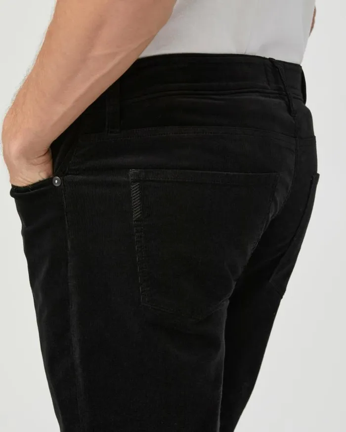 Pants and Joggers Men PAIGE Lennox Slim Pant 8211 Black Corduroy