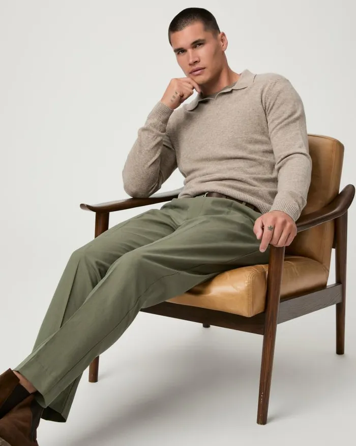 Pants and Joggers Men PAIGE Shultz Trouser 8211 Aged Moss