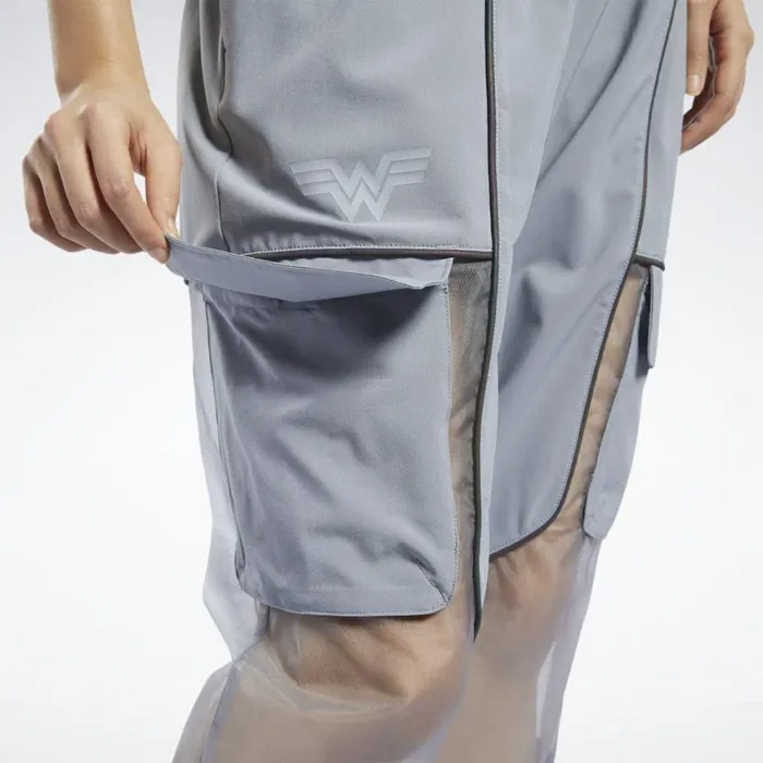 Pants and Sweatpants Womens Reebok Wonder Woman Track Pants Cold Grey 4