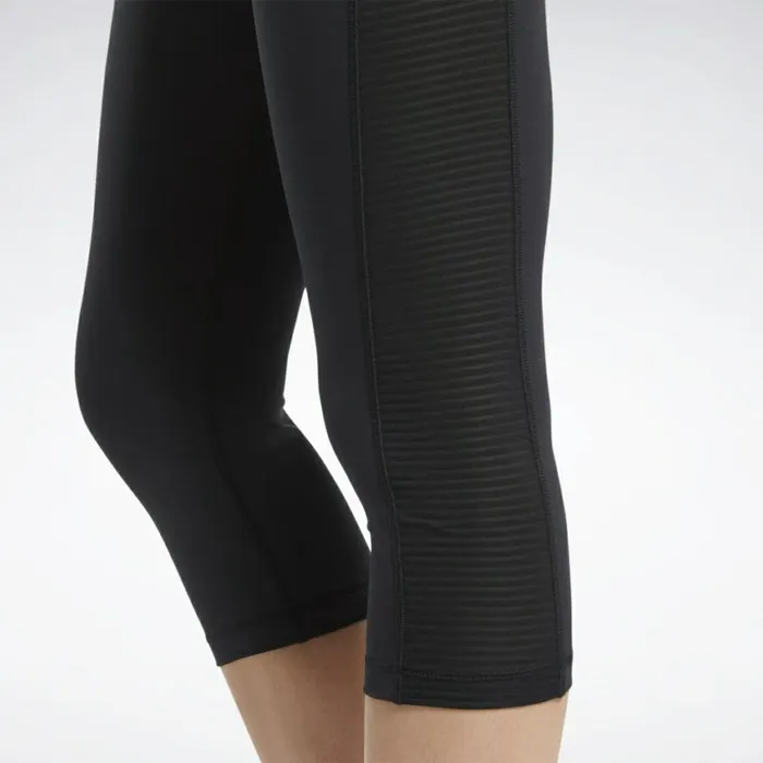 Pants and Sweatpants Womens Reebok Workout Ready Mesh Capri Tights Black