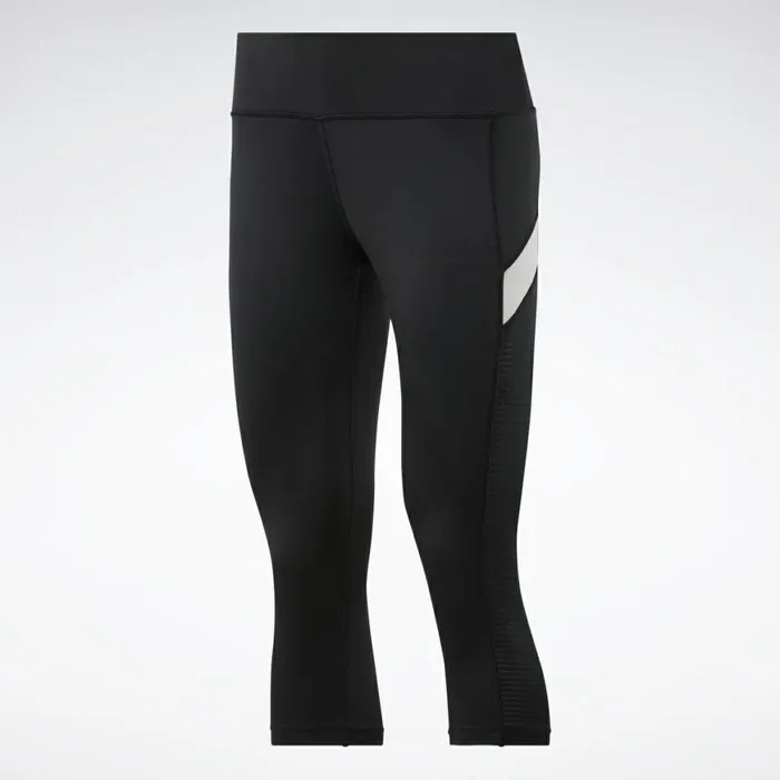 Pants and Sweatpants Womens Reebok Workout Ready Mesh Capri Tights Black