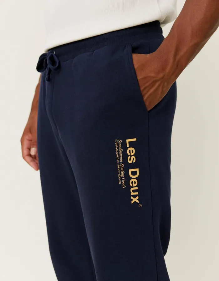Pants Men Les Deux Brody Sweatpants 20 8211 Dark NavyMustard Yellow