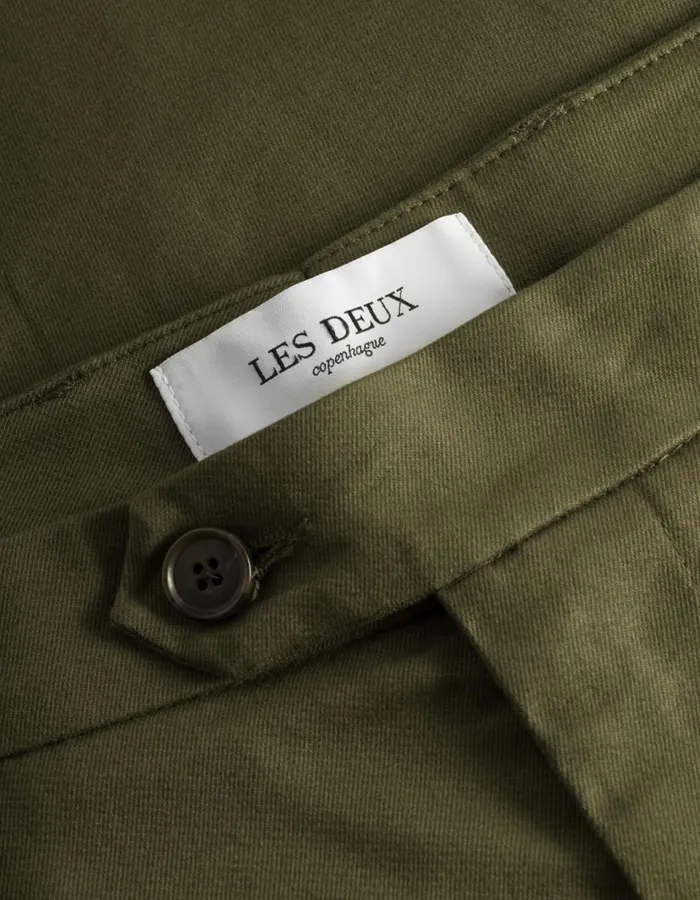 Pants Men Les Deux Como Cotton Suit Pants 8211 Olive Night