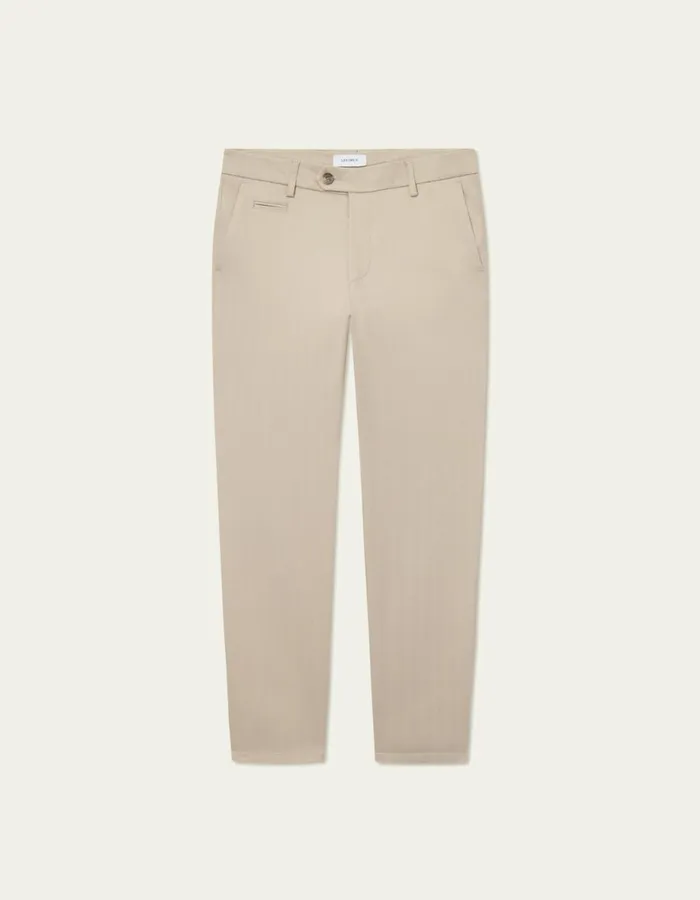 Pants Men Les Deux Como Herringbone Suit Pants 8211 Dark SandLight Sand
