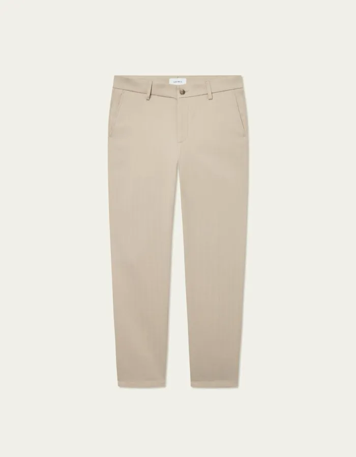 Pants Men Les Deux Como Reg Herringbone Suit Pants 8211 Dark SandLight Sand