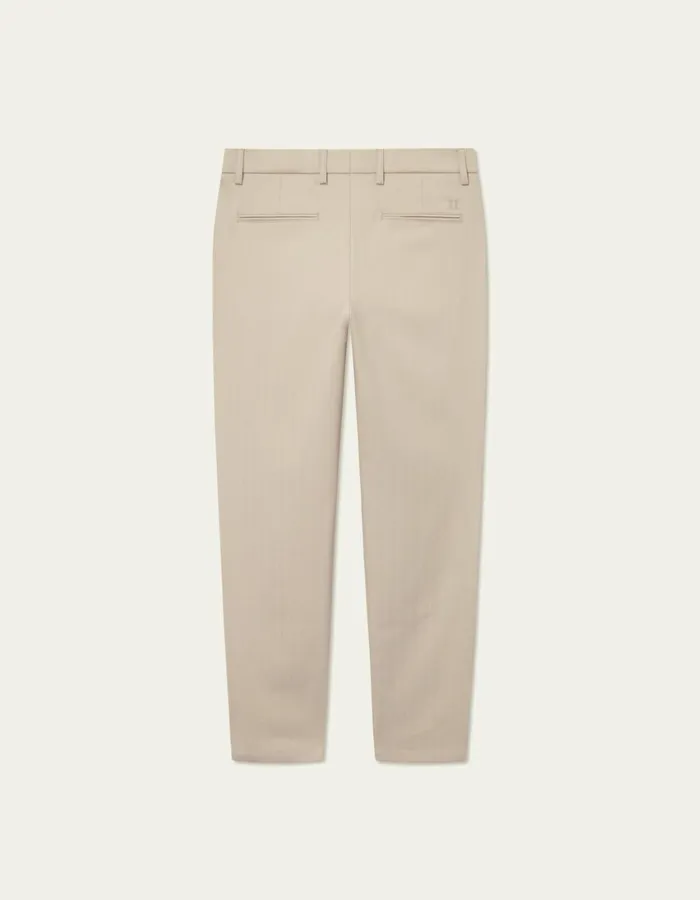 Pants Men Les Deux Como Reg Herringbone Suit Pants 8211 Dark SandLight Sand