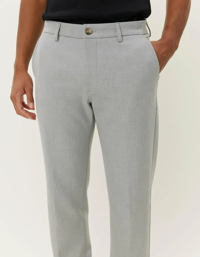 Pants Men Les Deux Como Reg Suit Pants 8211 Seasonal 8211 Light Grey Melange