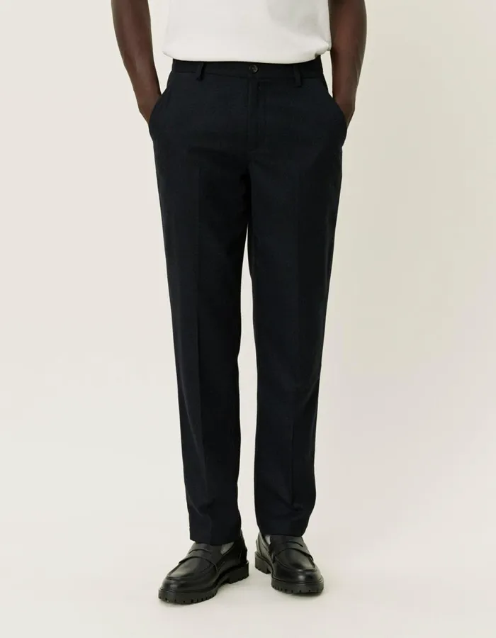 Pants Men Les Deux Como Reg Wool Suit Pants 8211 Black Melange