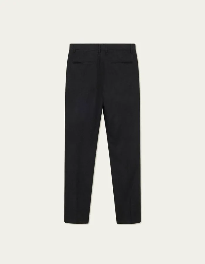 Pants Men Les Deux Como Reg Wool Suit Pants 8211 Black Melange