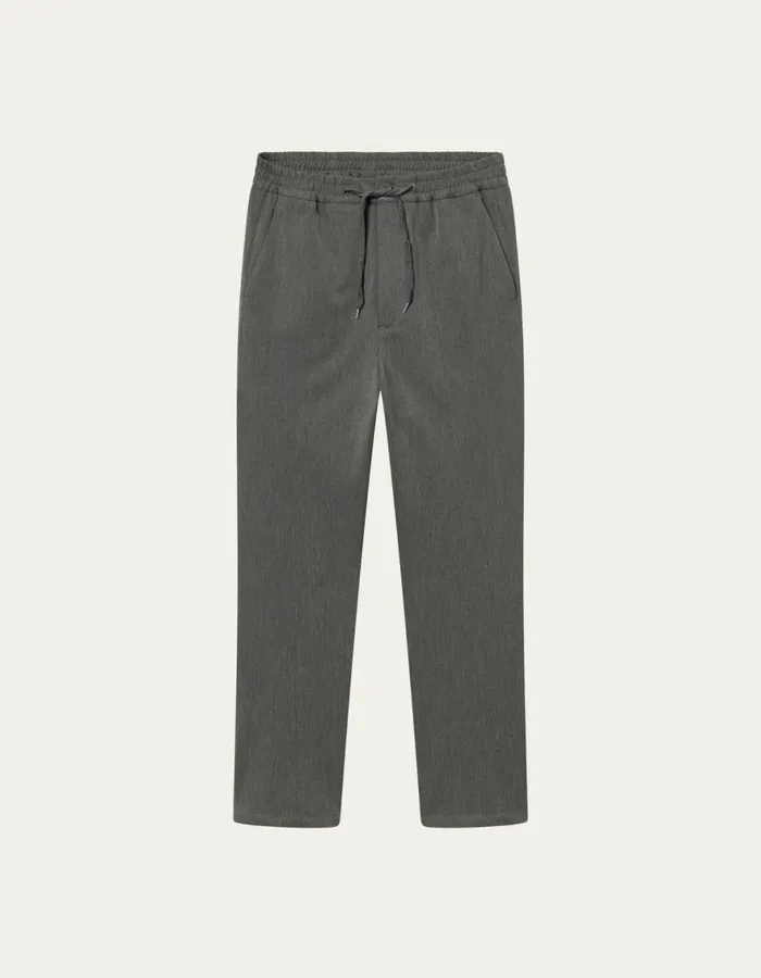 Pants Men Les Deux Como Tapered Drawstring Pants 8211 Grey Melange