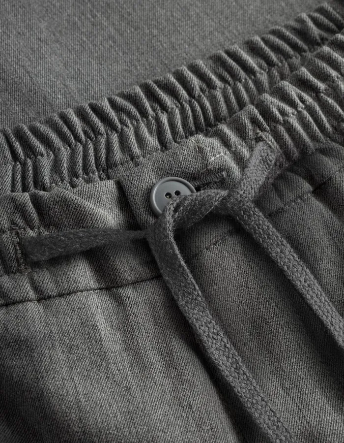 Pants Men Les Deux Como Tapered Drawstring Pants 8211 Grey Melange
