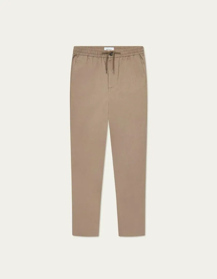 Pants Men Les Deux Como Tapered Slub Drawstring Pants 8211 Walnut