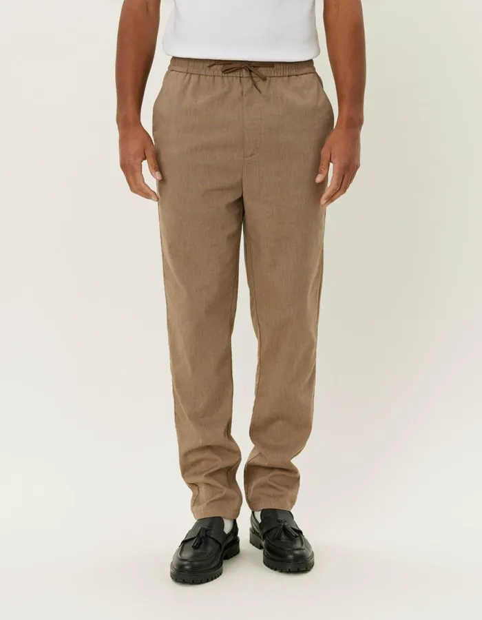 Pants Men Les Deux Como Tapered Slub Drawstring Pants 8211 Walnut