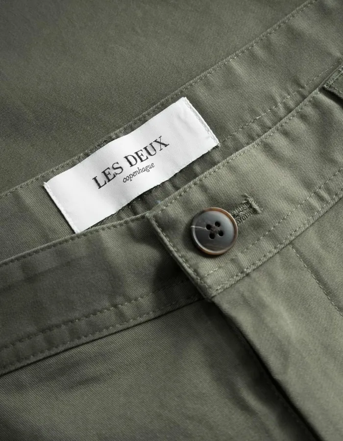 Pants Men Les Deux Jared Twill Chino Pants 8211 Olive Night