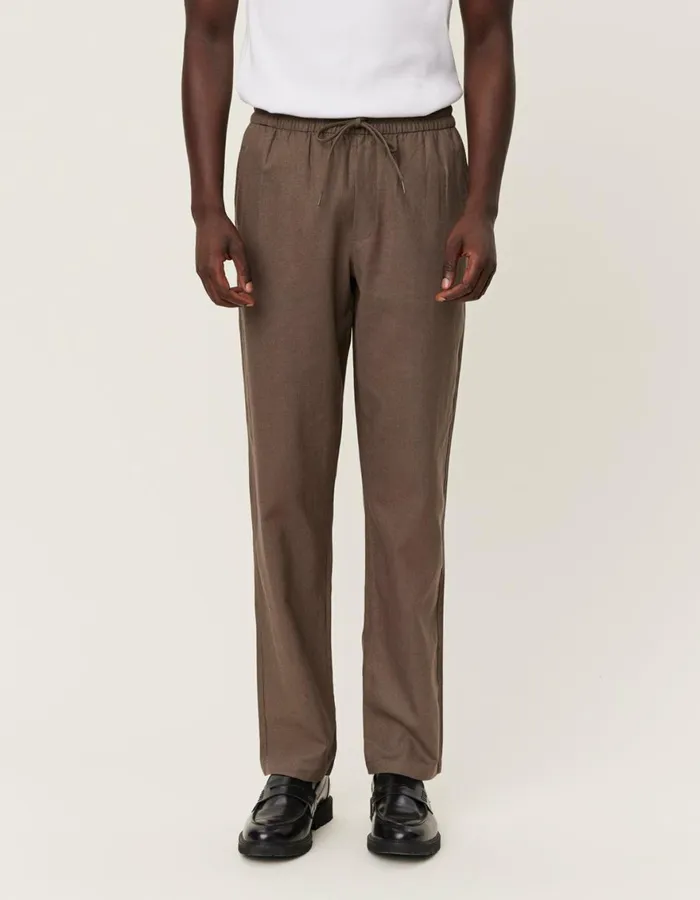 Pants Men Les Deux Patrick Linen Pants 8211 Bungee Cord