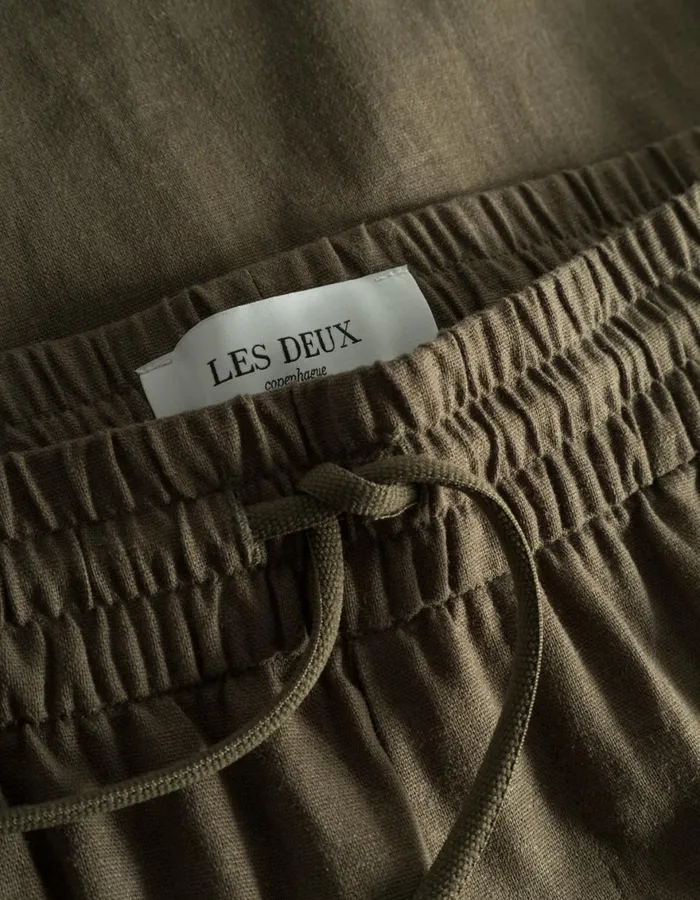 Pants Men Les Deux Patrick Linen Pants 8211 Bungee Cord