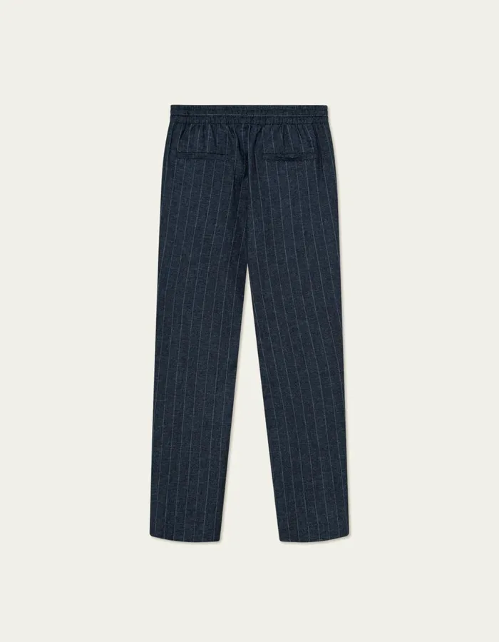 Pants Men Les Deux Patrick Linen Pants 8211 Dark NavyIvory