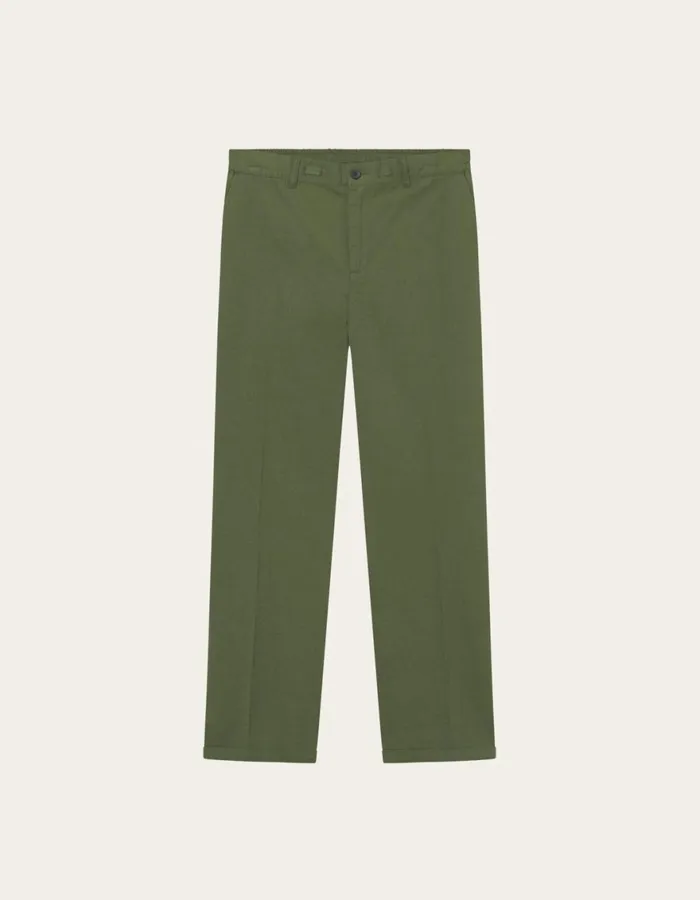 Pants Men Les Deux Pino CottonLinen Pants 8211 Chive Green