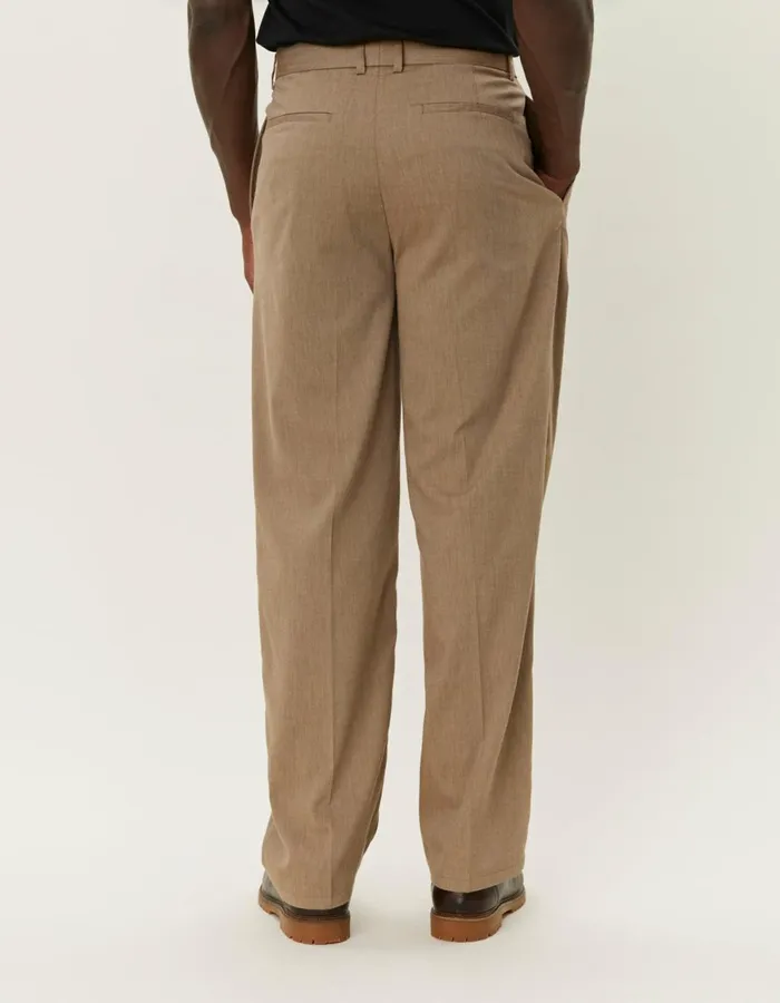 Pants Men Les Deux Reece Pleated Slub Suit Pants 8211 Walnut