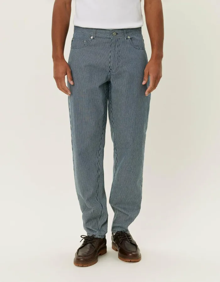 Pants Men Les Deux Ryder Stripe Pants 8211 NavyIvory