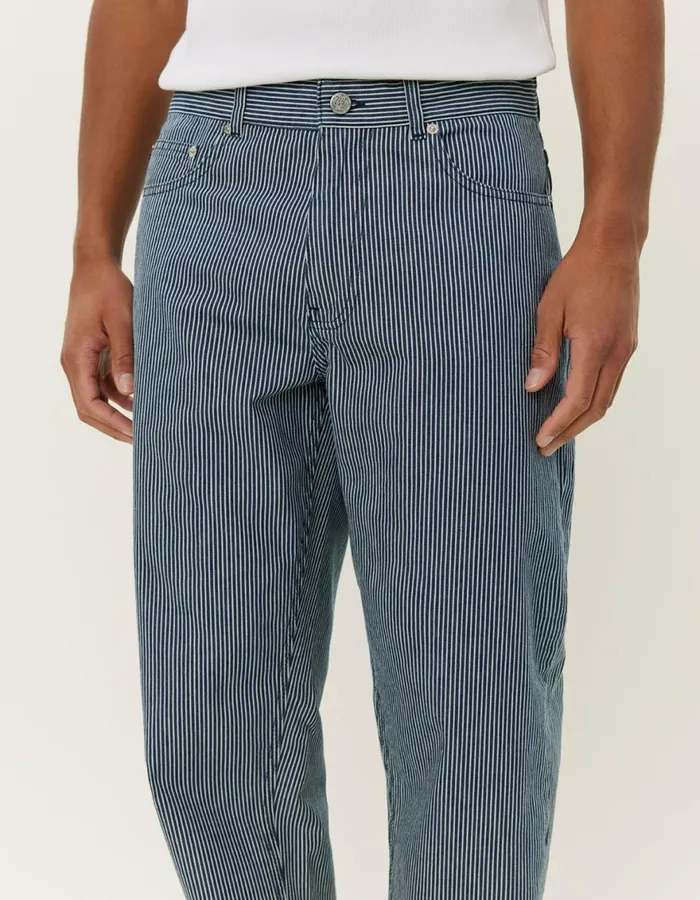 Pants Men Les Deux Ryder Stripe Pants 8211 NavyIvory