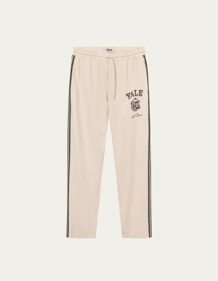 Pants Men Les Deux Yale Bulldog Track Pants 8211 IvoryDuffel Bag Green